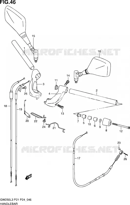 GUIDON Suzuki MOTO 250 INAZUMA 2013  GW250 L3 (P24)