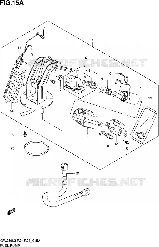 POMPE A ESSENCE Suzuki MOTO 250 INAZUMA 2013  GW250 L3 (P24)