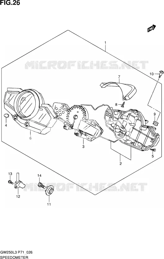 COMPTEUR Suzuki MOTO 250 INAZUMA 2013  GW250 L3 (P71)