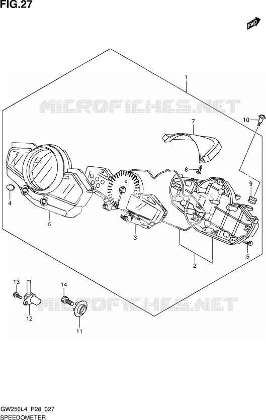 COMPTEUR Suzuki MOTO 250 INAZUMA 2014  GW250 L4 (P28)