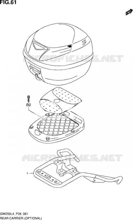PORTE PAQUET (OPTIONAL) Suzuki MOTO 250 INAZUMA 2014  GW250 L4 (P28)