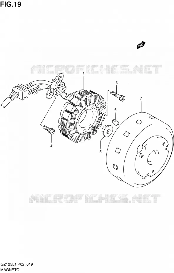 ALLUMAGE ROTOR - STATOR Suzuki MOTO 125 MARAUDER 2011  GZ125L1(E19)