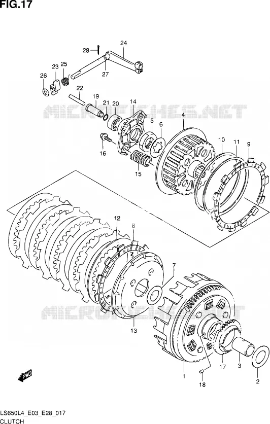 EMBRAYAGE Suzuki MOTO 650 SAVAGE 2014  LS650 L4