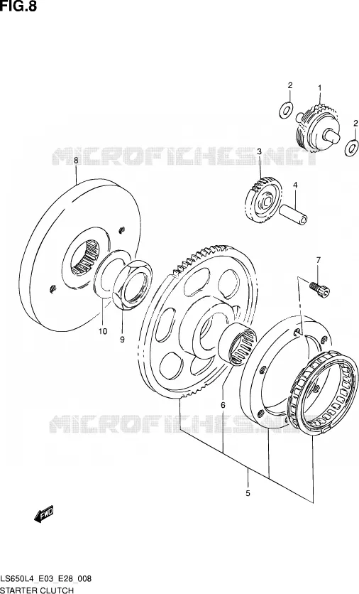 ROUE LIBRE DE DEMARREUR Suzuki MOTO 650 SAVAGE 2014  LS650 L4