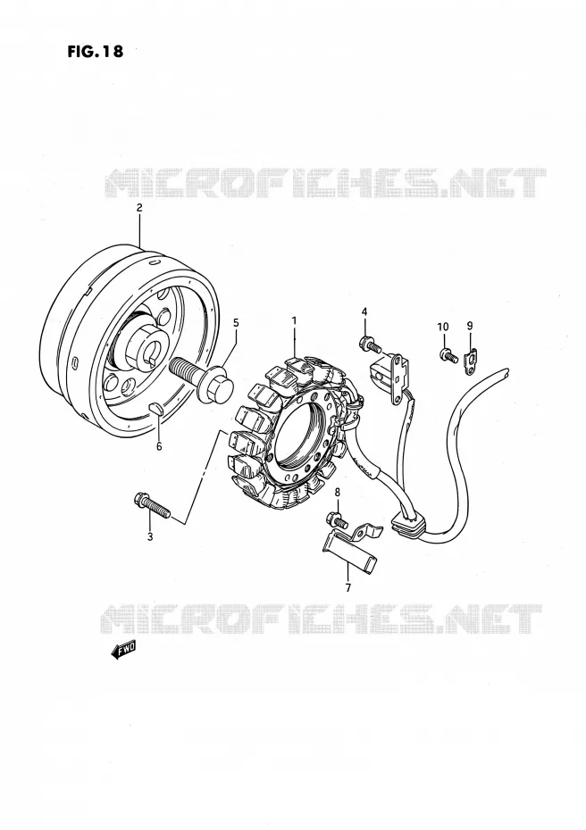 ALLUMAGE ROTOR - STATOR Suzuki MOTO 650 SAVAGE 1988  LS650FJ/LS650PJ(E04,E18,E22,E34,E75,E77)