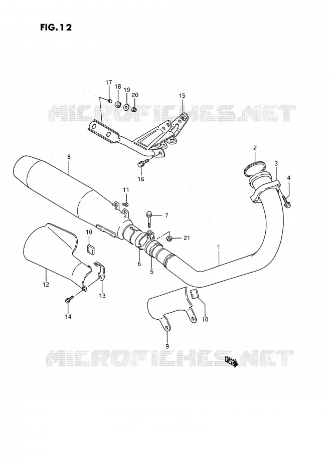 SILENCIEUX Suzuki MOTO 650 SAVAGE 1988  LS650FJ/LS650PJ(E04,E18,E22,E34,E75,E77)
