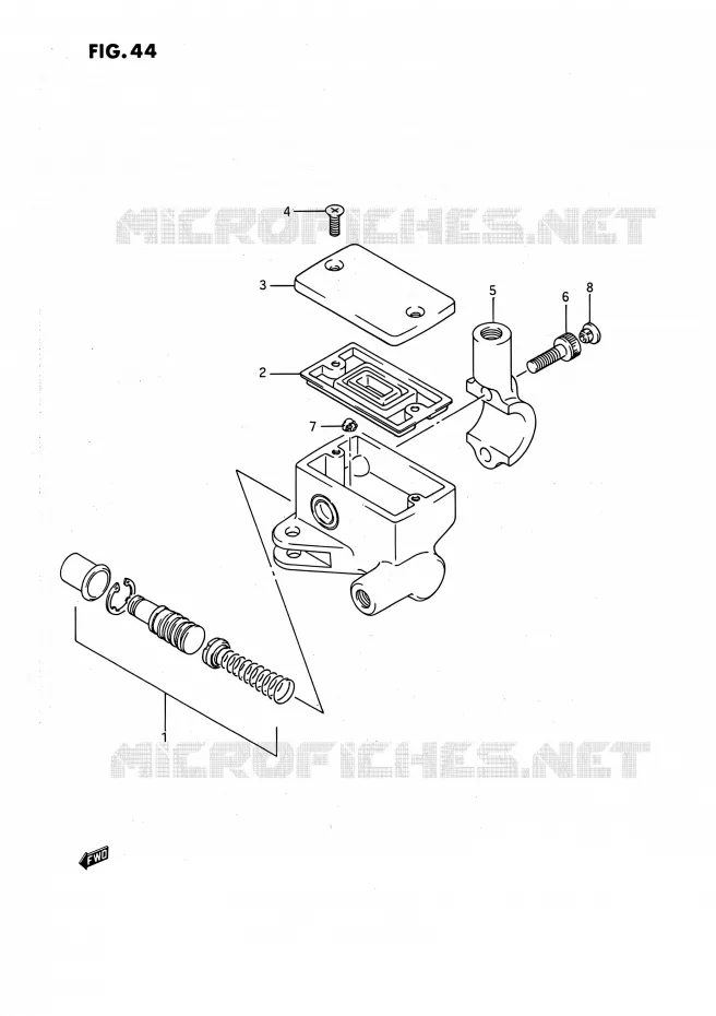 MAITRE CYLINDRE AVANT (LS650FG/FJ/FK) Suzuki MOTO 650 SAVAGE 1990  LS650PL(E24)