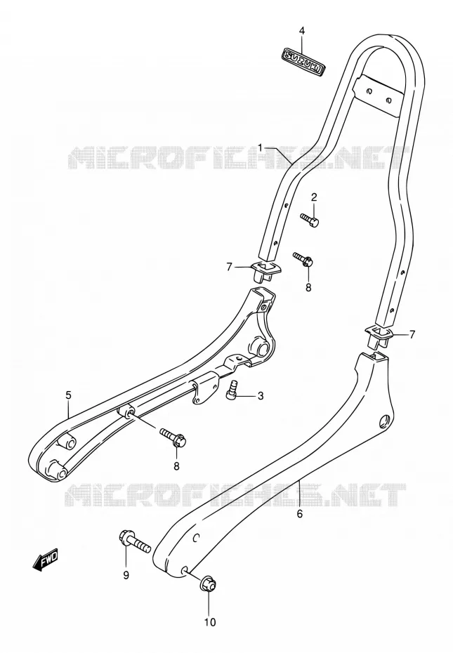 DOSSERET (MODELE V/W/X/Y/K1/K2/K3) Suzuki MOTO 650 SAVAGE 1999  LS650PX(E22)