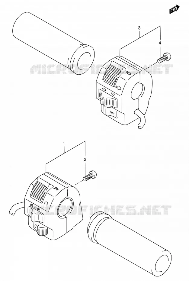 COMMODOS (MODELE T/V/W/X/Y/K1/K2/K3) Suzuki MOTO 650 BOULEVARD 2000  LS650P Y (E03,E28,E33)