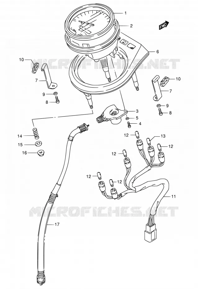 COMPTEUR (E03,E33) Suzuki MOTO 650 BOULEVARD 2000  LS650P Y (E03,E28,E33)