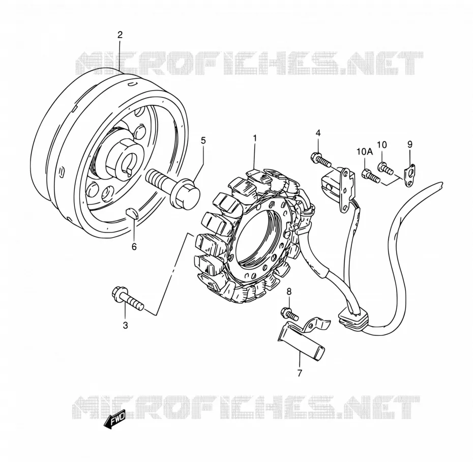 ALLUMAGE ROTOR - STATOR Suzuki MOTO 650 SAVAGE 2002  LS650PK2(E22)