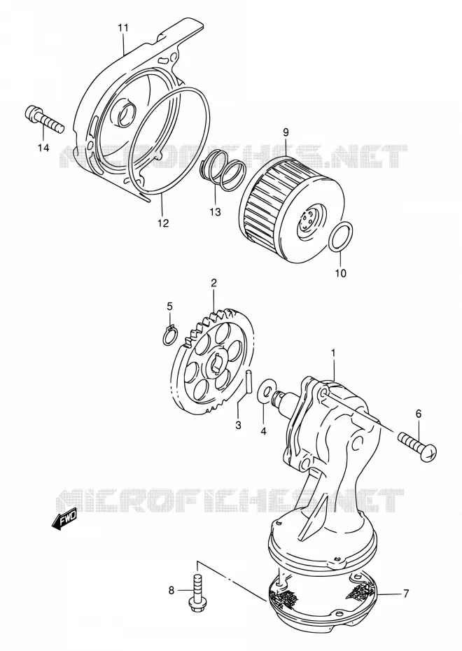 POMPE A HUILE Suzuki MOTO 650 SAVAGE 2002  LS650PK2(E22)