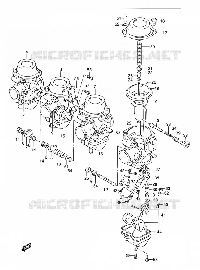 CARBURATEUR (MODELE P/R E18/E39) Suzuki MOTO 600 RF 1993  RF600RP/RF600RUP