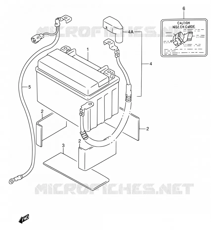 BATTERIE Suzuki MOTO 600 RF 1995  RF600RS/RF600RUS