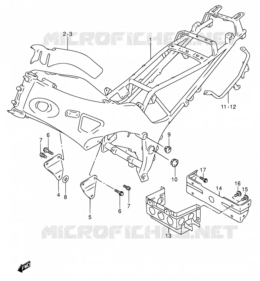 CADRE Suzuki MOTO 600 RF 1995  RF600RS/RF600RUS