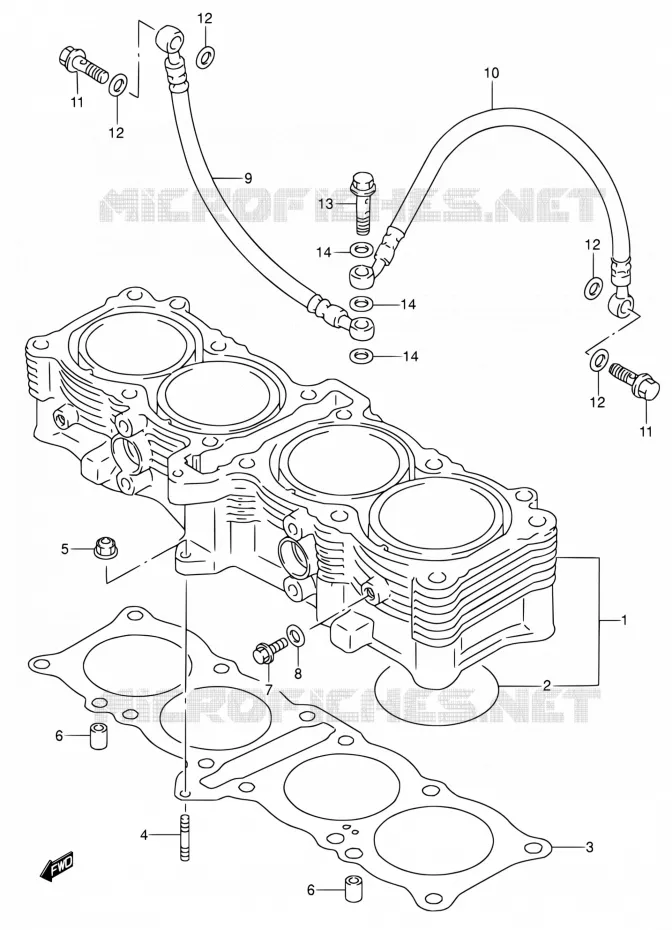 CYLINDRE Suzuki MOTO 600 RF 1995  RF600RS/RF600RUS