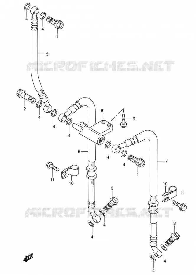 DURITE DE FREIN AVANT Suzuki MOTO 600 RF 1995  RF600RS/RF600RUS