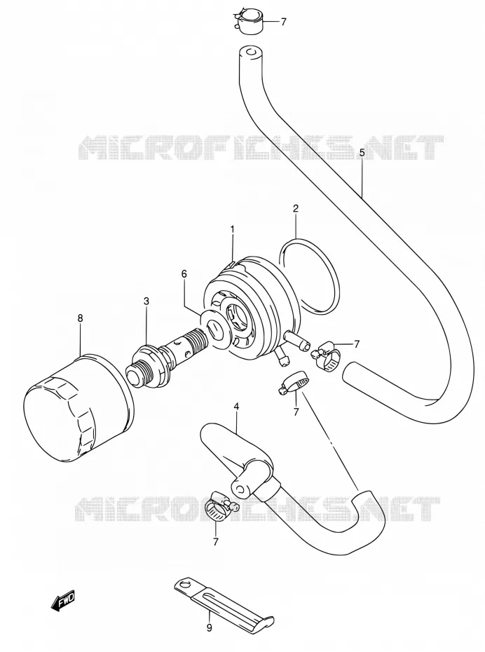 RADIATEUR D'HUILE - FILTRE A HUILE Suzuki MOTO 600 RF 1995  RF600RS/RF600RUS