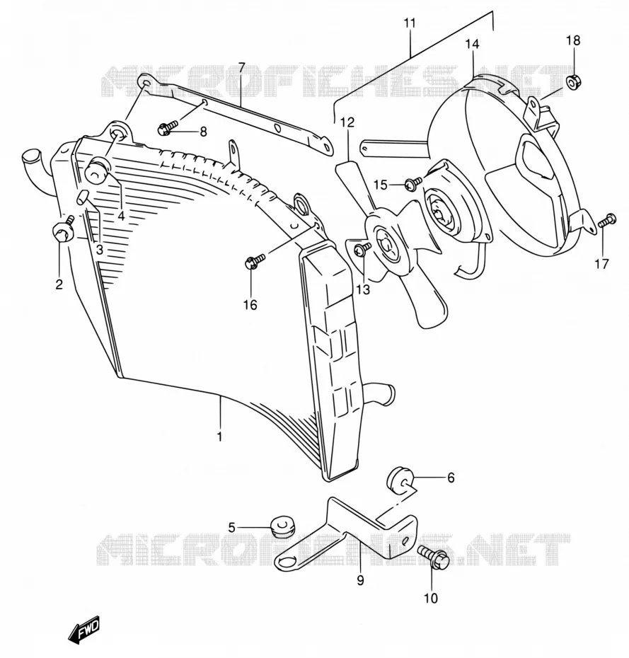 RADIATEUR Suzuki MOTO 600 RF 1995  RF600RS/RF600RUS
