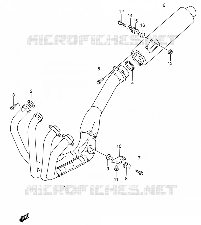 SILENCIEUX (MODELE S/T/V) Suzuki MOTO 600 RF 1995  RF600RS/RF600RUS