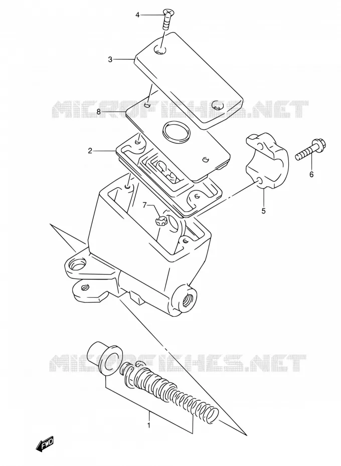 MAITRE CYLINDRE AVANT Suzuki MOTO 600 RF 1997  RF600R V/RF600RU V