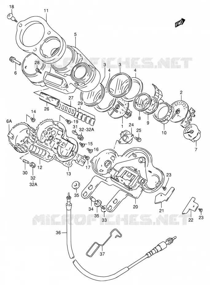 COMPTEUR Suzuki MOTO 125 RG 1994  RG125FU R