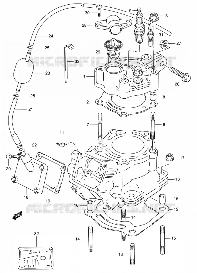 CYLINDRE Suzuki MOTO 125 RG 1994  RG125FU R