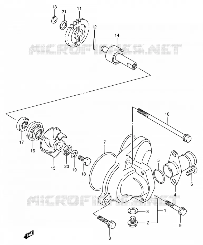 POMPE A EAU Suzuki MOTO 125 RG 1994  RG125FU R