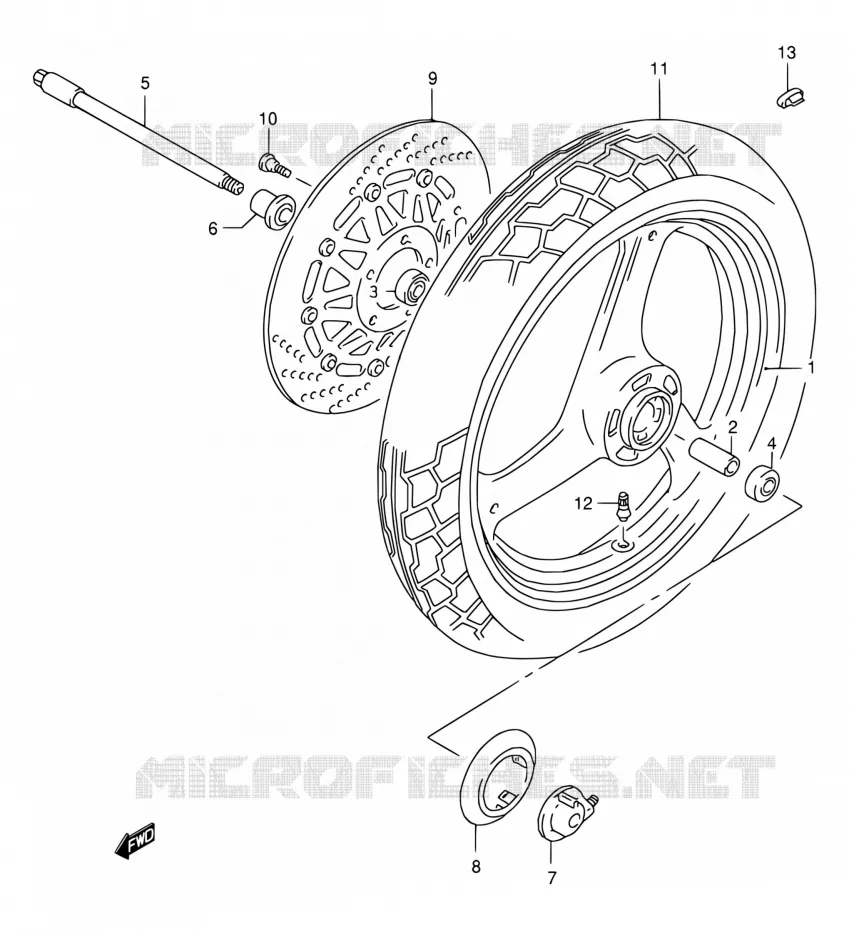 ROUE AVANT (VOIR NOTE) Suzuki MOTO 125 RG 1994  RG125FU R