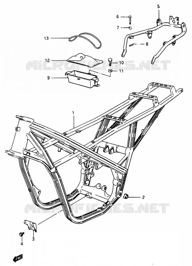 CADRE Suzuki MOTO 250 RG 1987  RG250 H/RG250F H