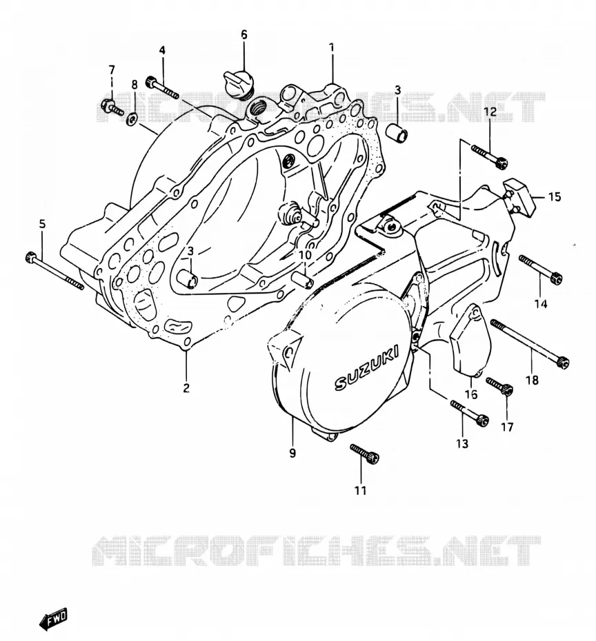 CARTER Suzuki MOTO 250 RG 1987  RG250 H/RG250F H