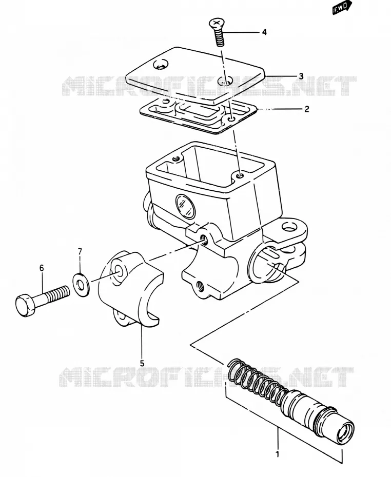 MAITRE CYLINDRE AVANT Suzuki MOTO 250 RG 1987  RG250 H/RG250F H