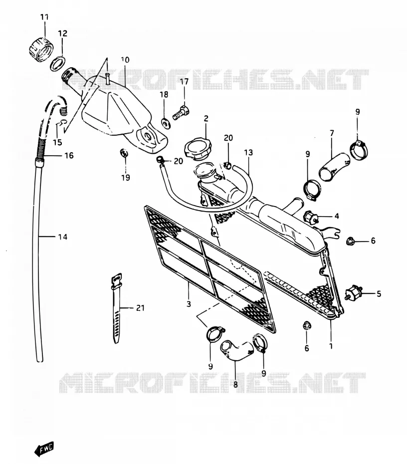RADIATEUR Suzuki MOTO 250 RG 1987  RG250 H/RG250F H