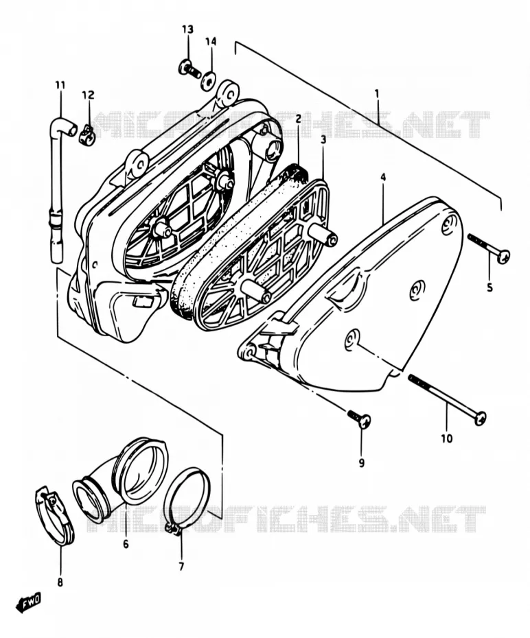 FILTRE A AIR Suzuki MOTO 50 RG 1983  RG50 G/RG50 G1