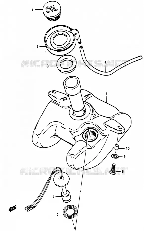 RESERVOIR D'HUILE Suzuki MOTO 50 RG 1983  RG50 G/RG50 G1