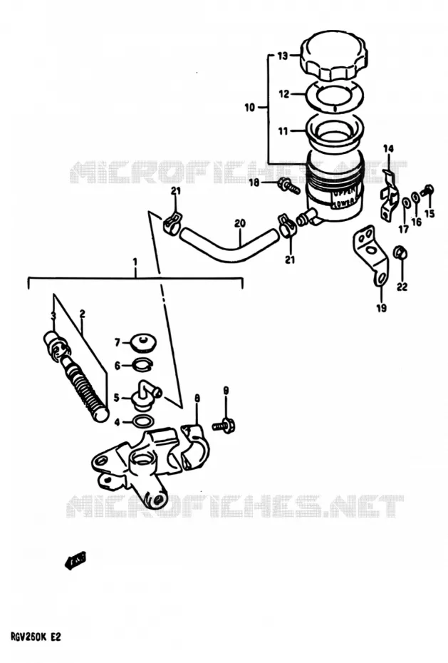 MAITRE CYLINDRE AVANT Suzuki MOTO 250 RG 1989  RGV250 K