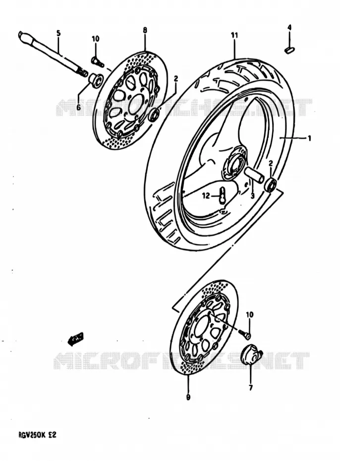 ROUE AVANT Suzuki MOTO 250 RG 1989  RGV250 K