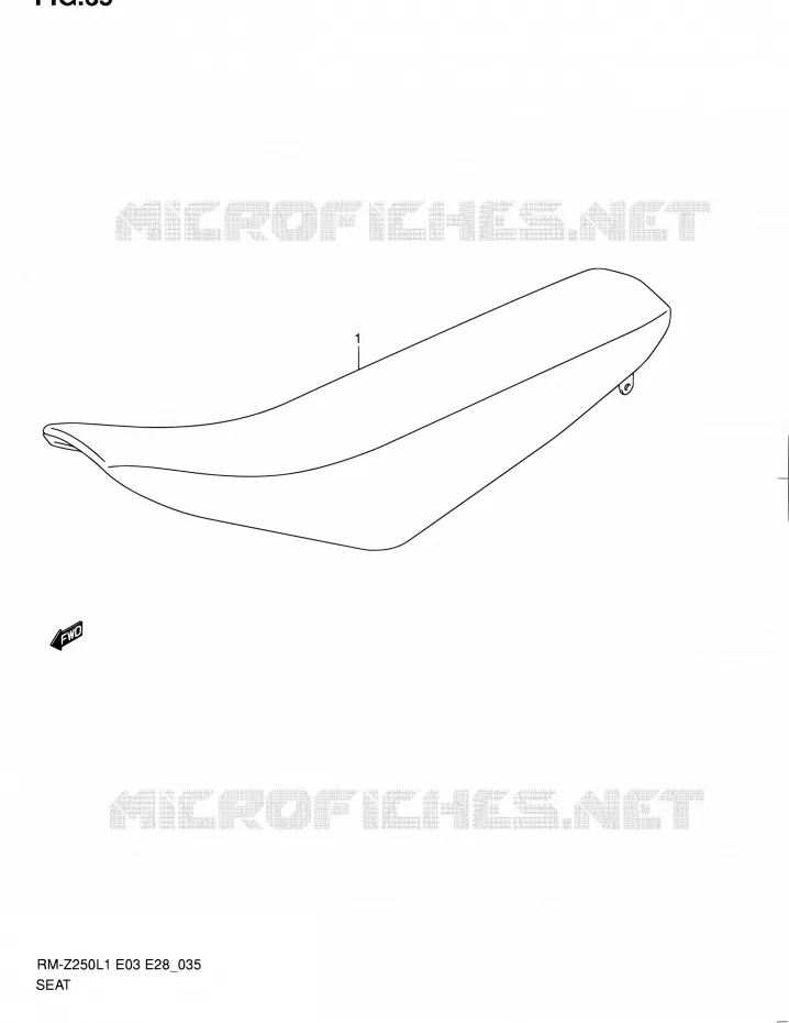 SELLE Suzuki MOTO 250 RM-Z 2012  RM-Z250 L1 (E03,E28,E33)