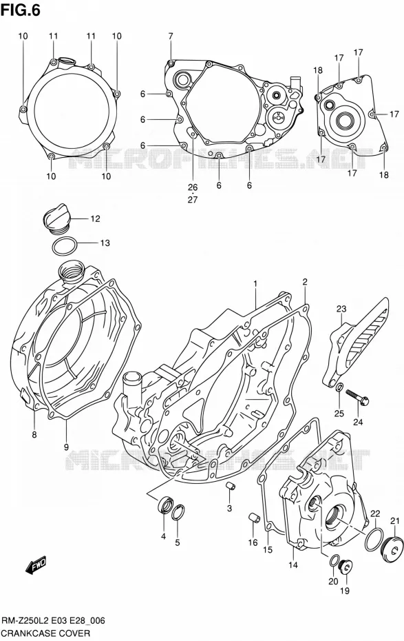 CARTER Suzuki MOTO 250 RM-Z 2012  RM-Z250 L2 (E03,E28,E33)