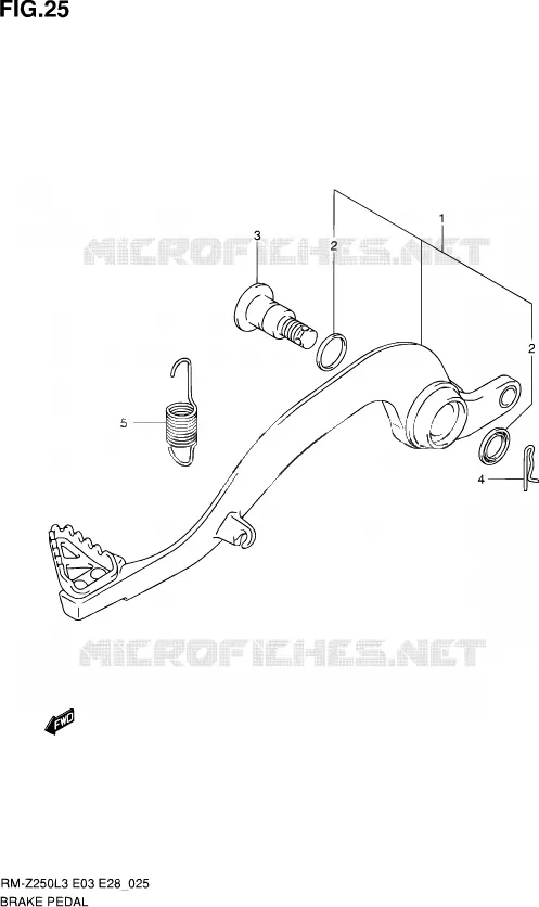PEDALE DE FREIN Suzuki MOTO 250 RM-Z 2013  RM-Z250 L3 (E03,E28,E33)