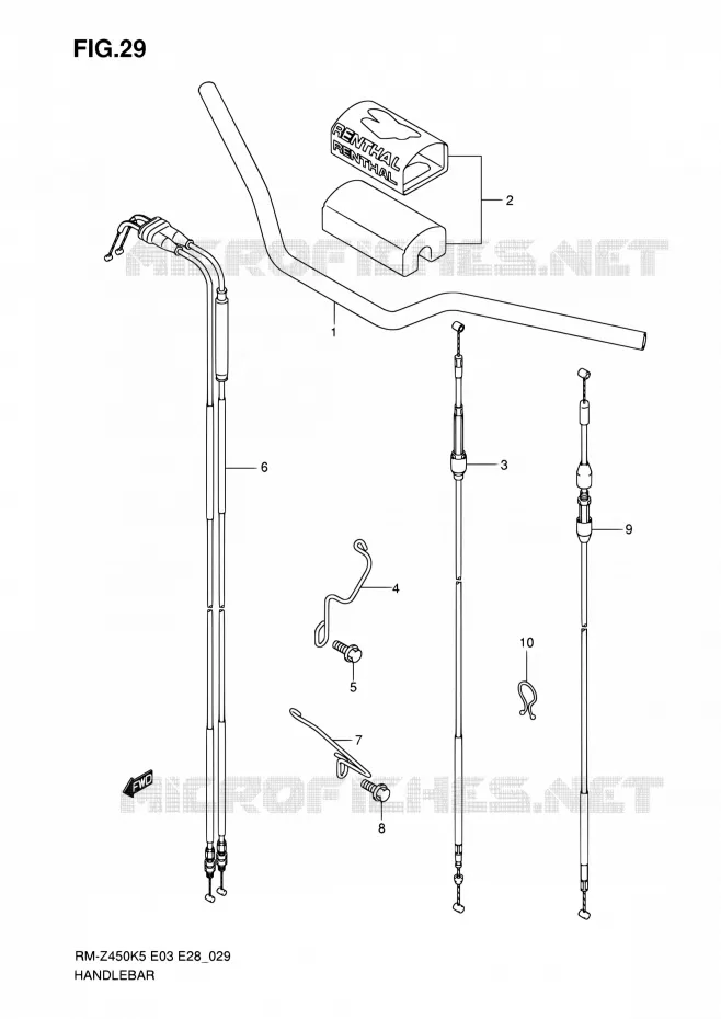 GUIDON Suzuki MOTO 450 RM-Z 2007  RM-Z450 K7/RM-Z450Z K7 (E03,E28,E33)