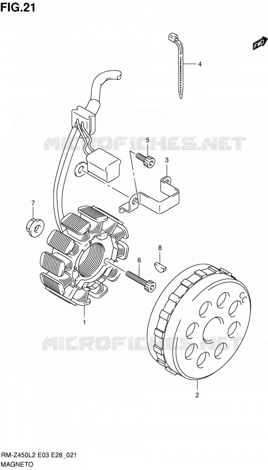 ALLUMAGE ROTOR - STATOR Suzuki MOTO 450 RM-Z 2012  RM-Z450 L2 (E03,E28,E33)
