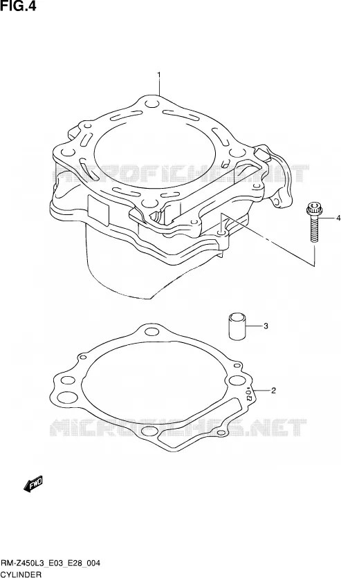 CYLINDRE Suzuki MOTO 450 RM-Z 2013  RM-Z450 L3 (E03,E28,E33)