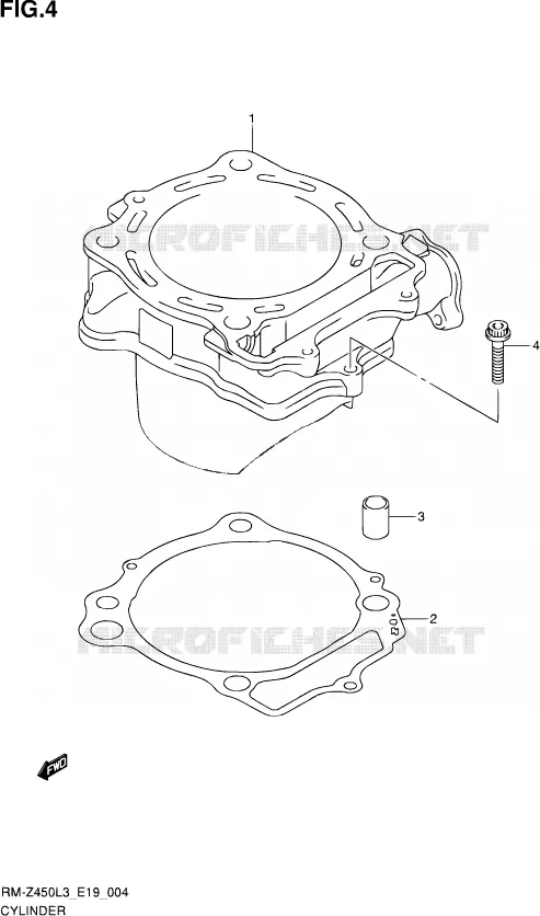 CYLINDRE Suzuki MOTO 450 RM-Z 2012  RM-Z450 L3 (E19)