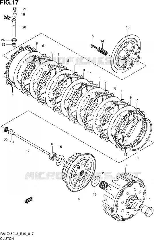 EMBRAYAGE Suzuki MOTO 450 RM-Z 2013  RM-Z450 L3 (E19)