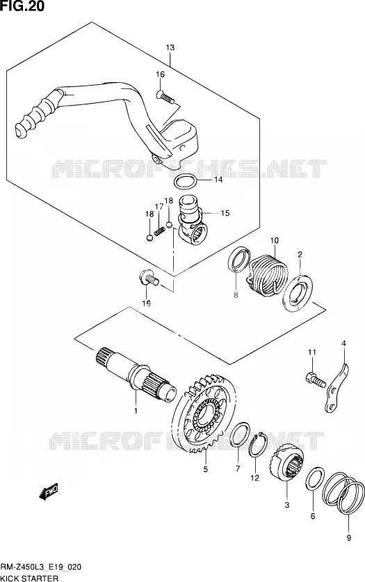 KICK Suzuki MOTO 450 RM-Z 2013  RM-Z450 L3 (E19)