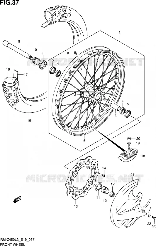 ROUE AVANT Suzuki MOTO 450 RM-Z 2013  RM-Z450 L3 (E19)