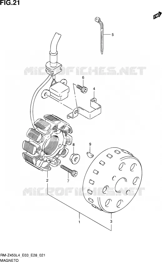 ALLUMAGE ROTOR - STATOR Suzuki MOTO 450 RM-Z 2014  RM-Z450 L4 (E03,E28,E33)