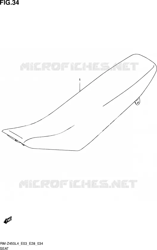 SELLE Suzuki MOTO 450 RM-Z 2014  RM-Z450 L4 (E03,E28,E33)