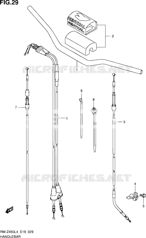 GUIDON Suzuki MOTO 450 RM-Z 2015  RM-Z450 L4 (E19)
